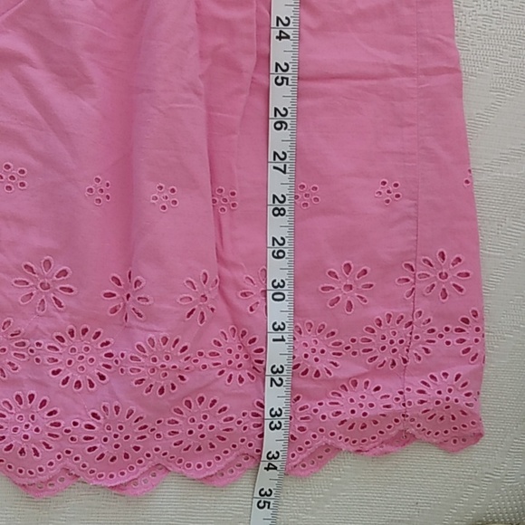 🌻J Crew washed pink eyelet dress Sz 2 - Picture 12 of 16